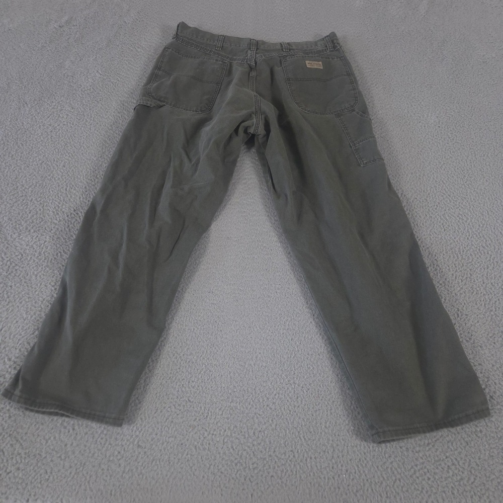 VINTAGE Wrangler Jean Mens 34x30 Olive Five Star Premium Carpenter Cotton Y2K